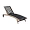 Armen Living Chateau Outdoor Patio Adjustable Chaise Lounge Chair in Eucalyptus Wood and Charcoal Rope 840254336049 - alternate 1